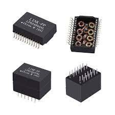 Lan Transformer H16C101S 100/1000 BASE-T Tipo de montagem de superfície com duas portas